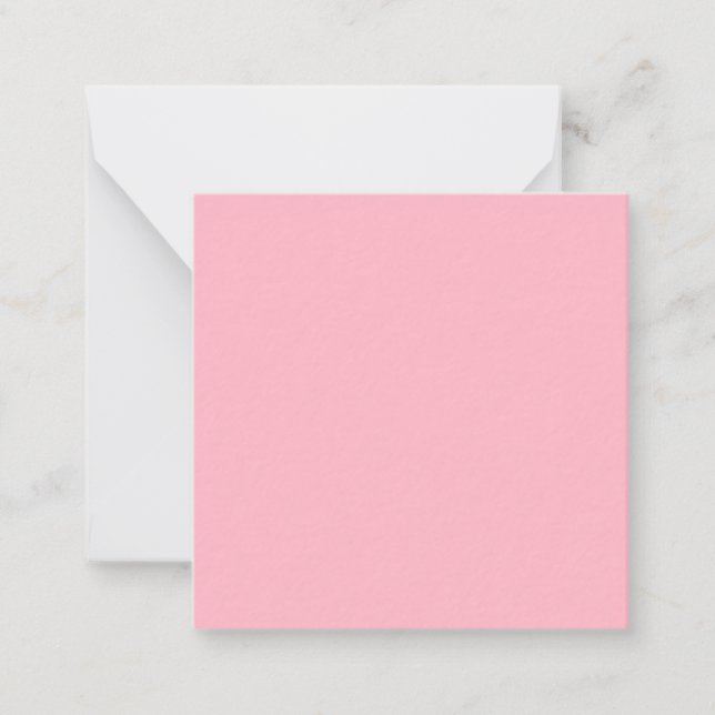 Cherry Blossom Pink Solid Color Note Card (Front)