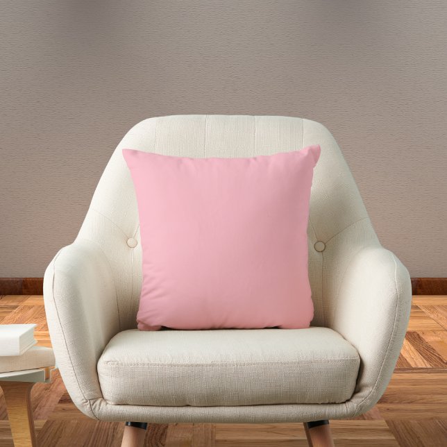 Cherry Blossom Pink Solid Color Throw Pillow (Creator Uploaded)