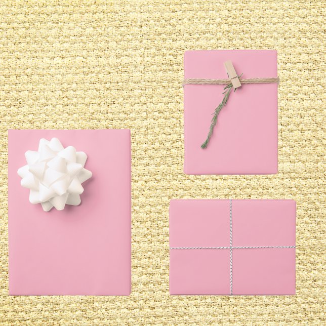 Cherry Blossom Pink Solid Color Wrapping Paper Sheets (Creator Uploaded)