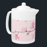 Cherry Blossom - Pink Teapot<br><div class="desc">I have a passion for nature and especially love anything with flowers. For this piece I wanted to create a simple,  yet elegant flower infused with a slight feeling of the orient.</div>