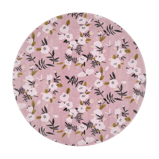Cherry Blossom Pink: Tender Spring Cutting Board (Front)