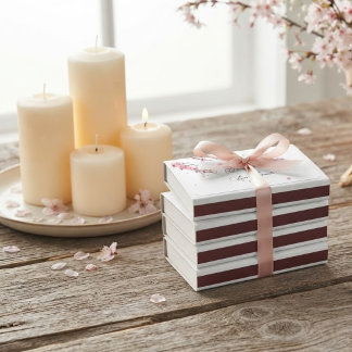 Cherry Blossom Pink Watercolor Floral Sakura Matchboxes