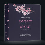 Cherry Blossom Pink White floral 3 Ring Binder<br><div class="desc">features a color scheme of dark brown, pink and white with modern san serif fonts. View the full matching collection link found on this page to complete the look for your spring, late winter, or summer event. You'll see a collage of the products found in this collection to give you...</div>