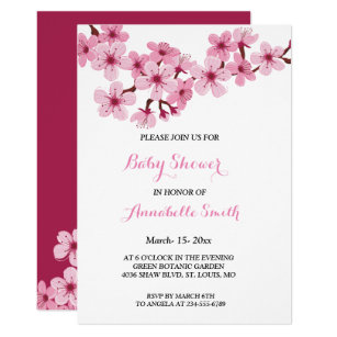 Cherry Blossom Baby Shower Invitations 10