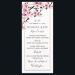 Cherry Blossom Pink White Wedding Menu Cards<br><div class="desc">Cherry Blossom Pink White Wedding Menu Cards - features a color scheme of dark brown, pink and white with modern script and san serif fonts The design also features matching dark brown double border on the front with monograms. View the full matching collection link found on this page to complete...</div>