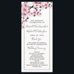 Cherry Blossom Pink White Wedding Programs<br><div class="desc">Cherry Blossom Pink White Wedding Programs - features a color scheme of dark brown, pink and white with modern script and san serif fonts. View the full matching collection link found on this page to complete the look for your spring, late winter, or summer event. You'll see a collage of...</div>