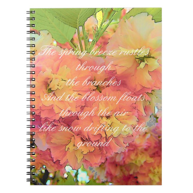 Cherry blossom poem notebook (Front)