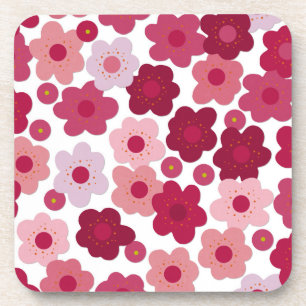 cherry blossom pop beverage coaster