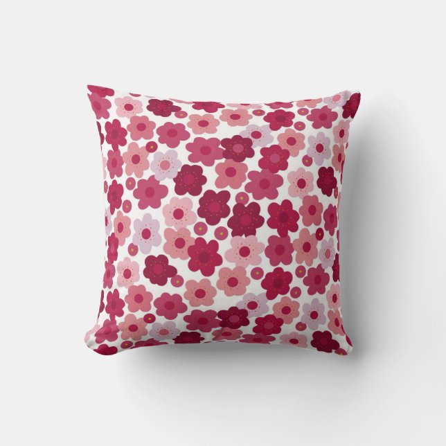 cherry blossom pop throw pillow (Front)