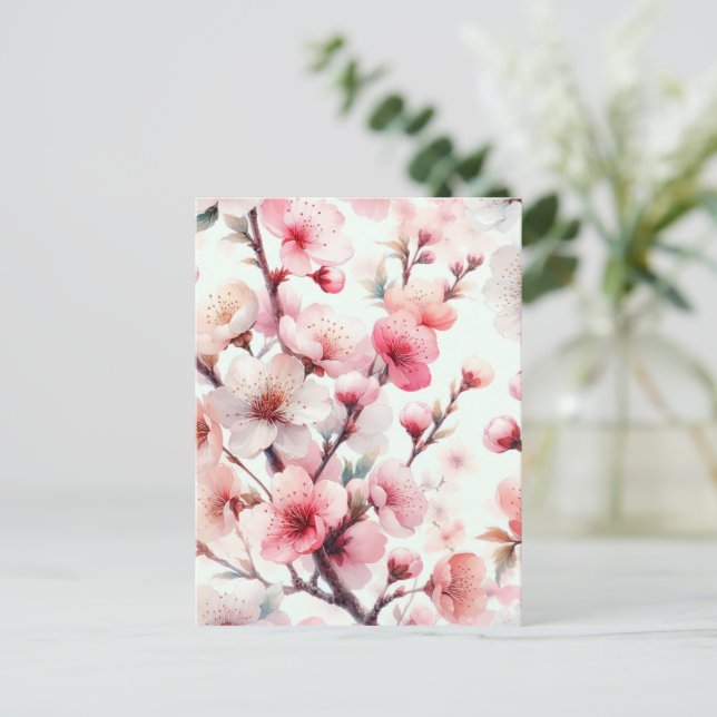 Cherry Blossom Postcard (Standing Front)