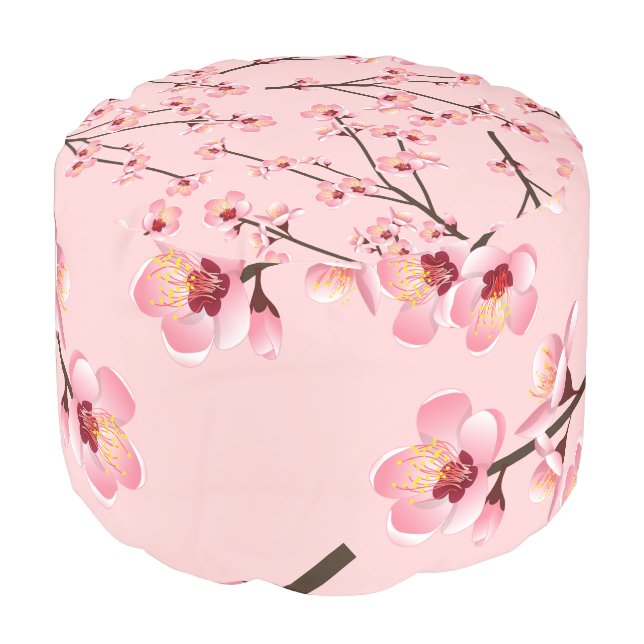 Cherry Blossom Pouf (Angled Front)