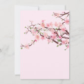 Cherry Blossom Pretty Pale Pink Wedding Invitation (Back)