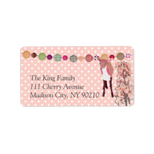 Cherry Blossom Pretty Pink Fawn Label