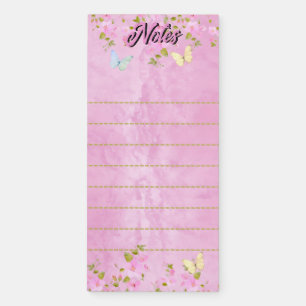 Cherry Blossom Pretty Pink Magnetic Notepad