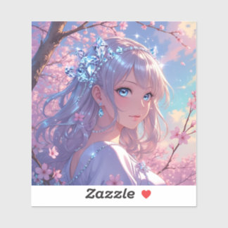 Cherry Blossom Princess Sticker