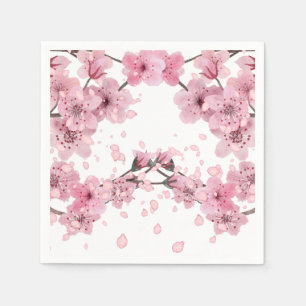 Cherry Blossom Print Napkins