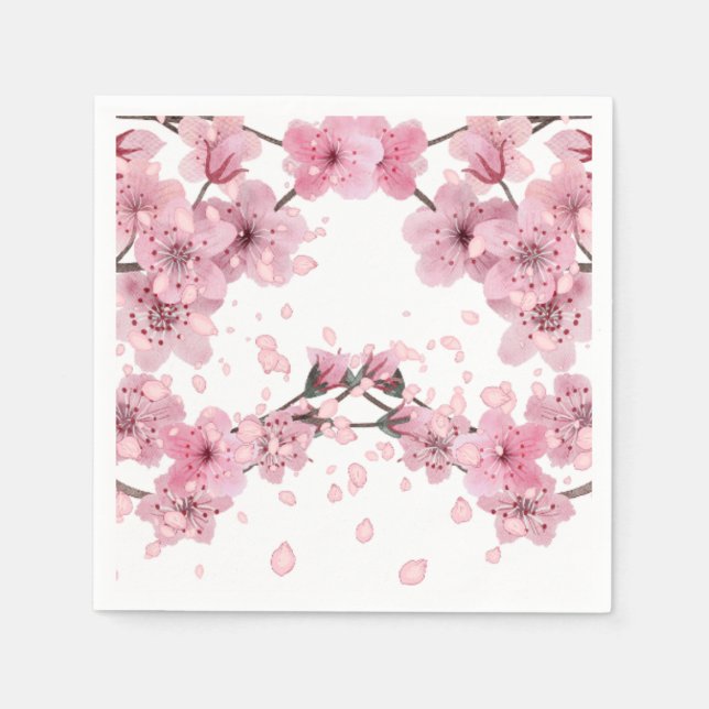 Cherry Blossom Print  Napkins (Front)
