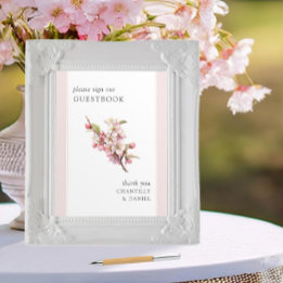 Cherry Blossom Printable Wedding Guestbook Sign