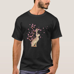 Cherry Blossom Rabbit Animal Japanese Sakura Flowe T-Shirt