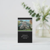 Cherry Blossom Real Estate House Business Card (Standing Front)