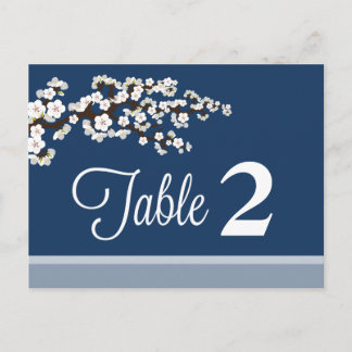 Cherry Blossom Reception Table Number Placecards