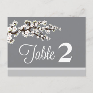 Cherry Blossom Reception Table Number Placecards