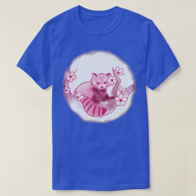 Cherry Blossom Red Panda T-Shirt (Design Front)