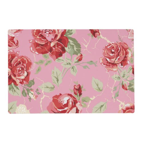 Cherry blossom red rose pattern Placemat