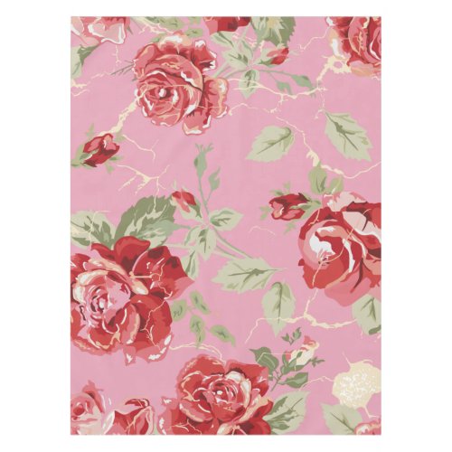 Cherry blossom red rose  tablecloth