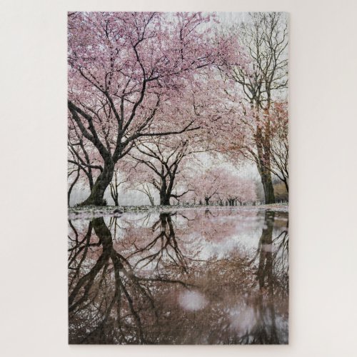 Cherry Blossom Reflections Jigsaw Puzzle