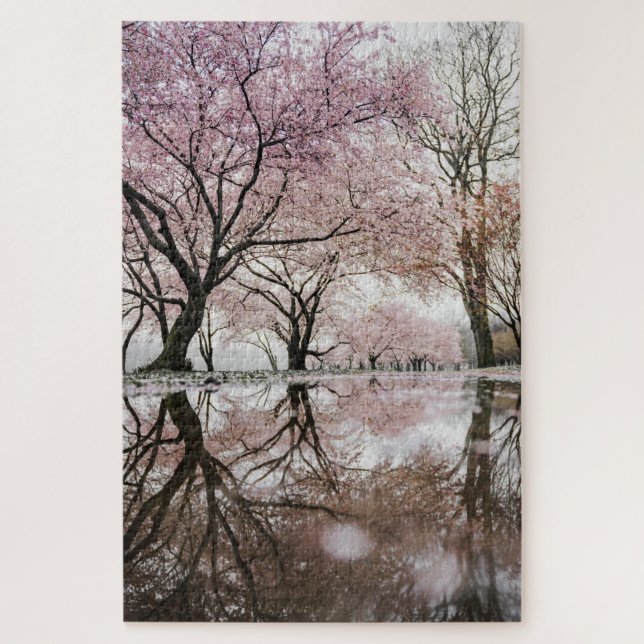 Cherry Blossom Reflections Jigsaw Puzzle (Vertical)