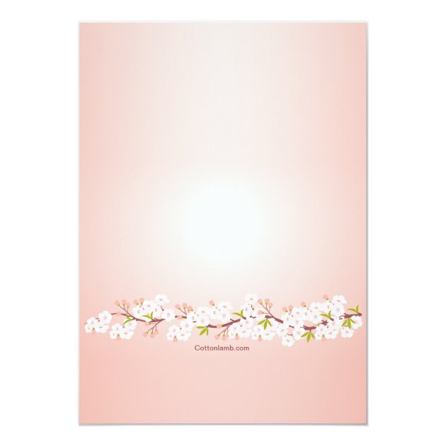 Cherry Blossom Religious Invitation
