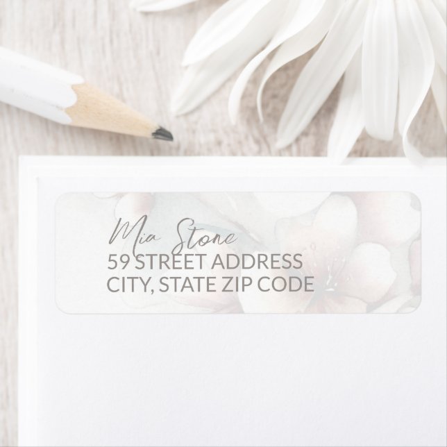 Cherry Blossom Return Address Label (Insitu)