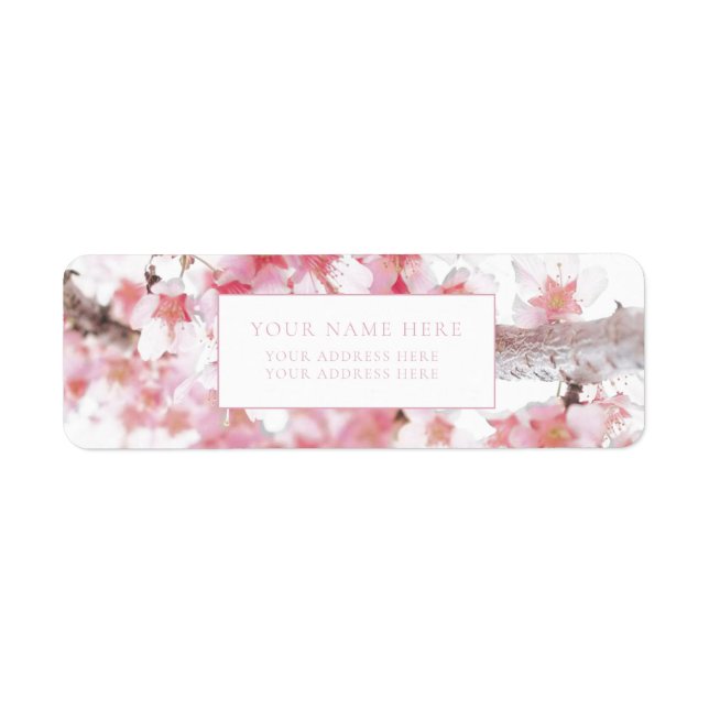 CHERRY BLOSSOM RETURN ADDRESS LABEL (Front)