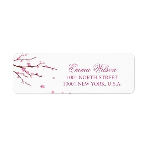 Cherry Blossom Return Address Labels