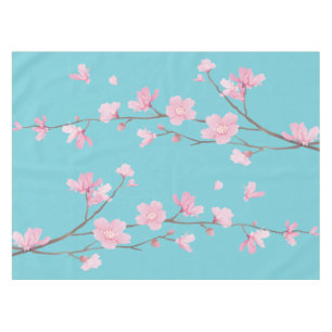 Cherry Blossom - Robin Egg Blue Tablecloth