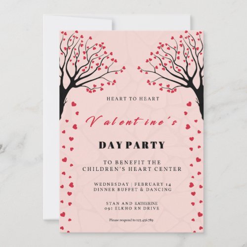 Cherry Blossom Romance Red Love in Pink Spring  Invitation