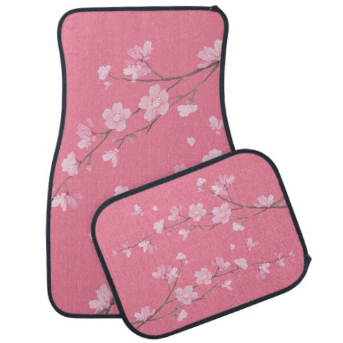 Cherry Blossom  Rose Pink Car Floor Mat