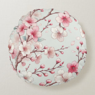 Cherry Blossom Round Pillow