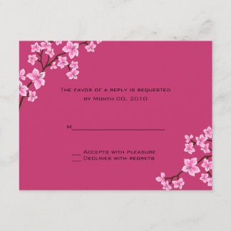 Cherry Blossom RSVP Cards