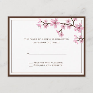 Cherry Blossom RSVP Cards
