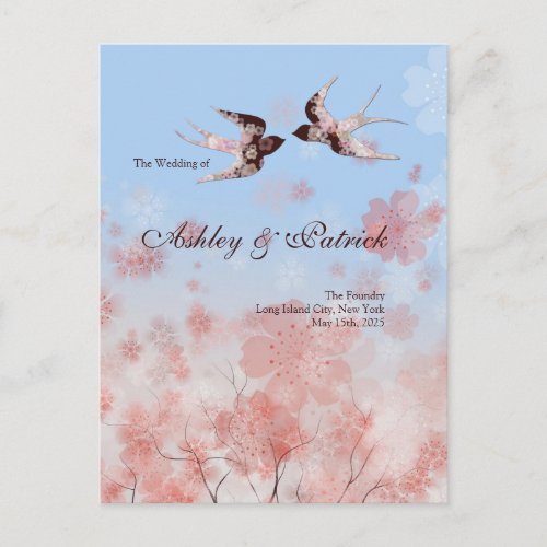Cherry Blossom Sakura and Love Swallows Program