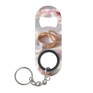 Cherry Blossom, Sakura and Wedding Rings #2 Keychain Bottle Opener
