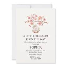 Cherry Blossom Sakura Baby Shower Invitation