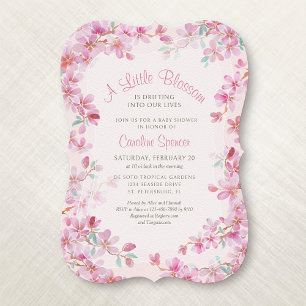 Cherry Blossom Sakura Baby Shower Invitation