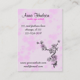 Cherry Blossom, Sakura, Floristry, Flower Shop Business Card