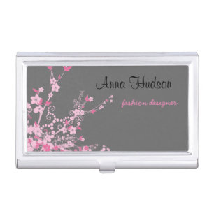 Cherry Blossom, Sakura, Floristry, Flower Shop Business Card Case