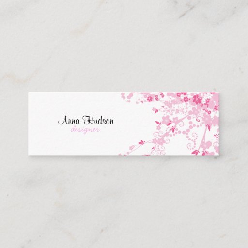 Customizable Cherry Blossom Sakura Flowers Blossoms Pink White Business Card