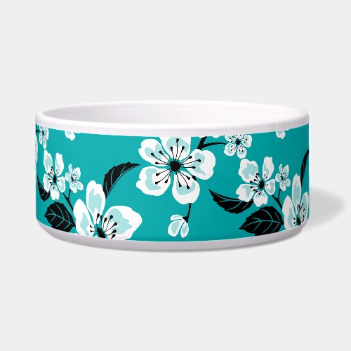 CHERRY BLOSSOM - SAKURA IN TEAL BOWL