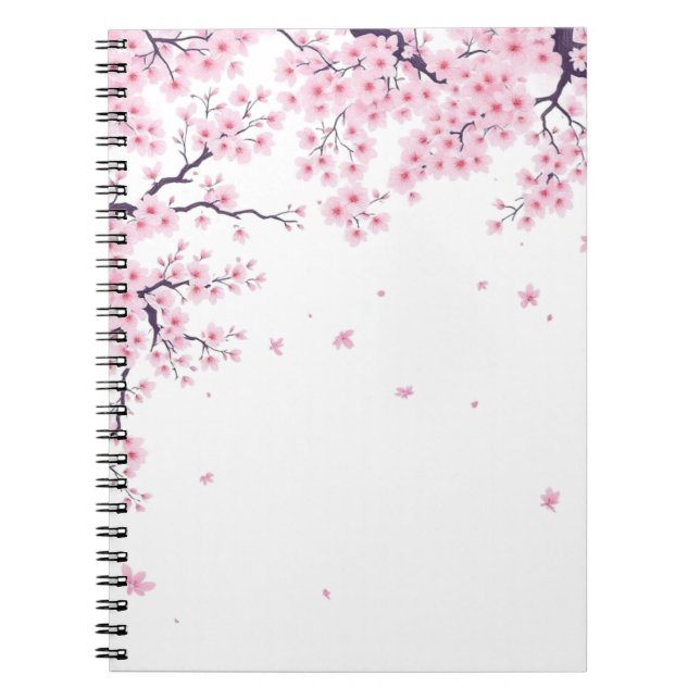 Cherry Blossom Sakura Japanese Art Tote  Notebook (Front)